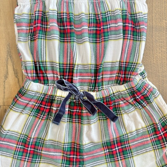 Aerie Women’s Plaid Red and Green Flannel Ruffled Pajama Romper Size Small - Picture 3 of 14